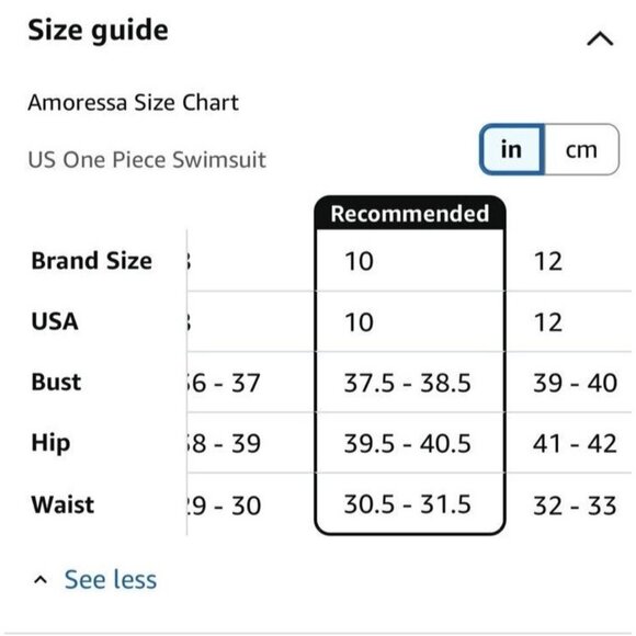 Amoressa Swimsuit Womens 10 Copernicus Halley Plunge One Piece Black Blue Beach - Picture 7 of 12